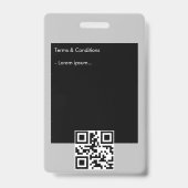 Black Gray Business Conference展示写真ID バッジ (裏面)