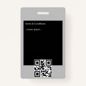 Black Gray Business Conference展示写真ID バッジ (裏面)