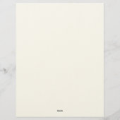 Black & Gray Flowers Thorny Frame Stationery Paper レターヘッド (裏面)