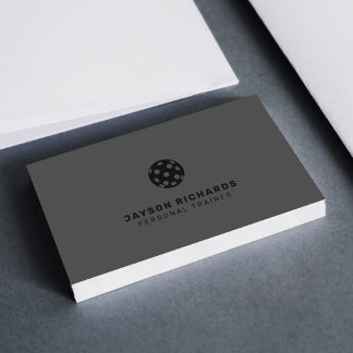 Black & Gray Pickleball Coaching Personal Trainer 名刺