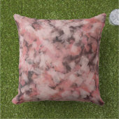 Black Gray Pink White Modern Geometric Abstract アウトドアクッション (芝生)