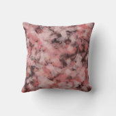 Black Gray Pink White Modern Geometric Abstract クッション (裏面)
