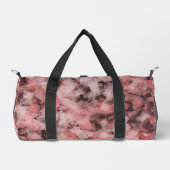 Black Gray Pink White Modern Geometric Abstract ダッフルバッグ (正面)