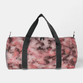 Black Gray Pink White Modern Geometric Abstract ダッフルバッグ (裏面)