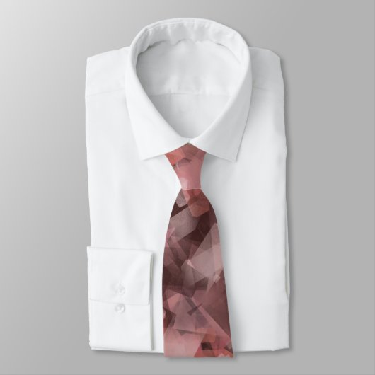 Black Gray Pink White Modern Geometric Abstract ネクタイ (タイ)