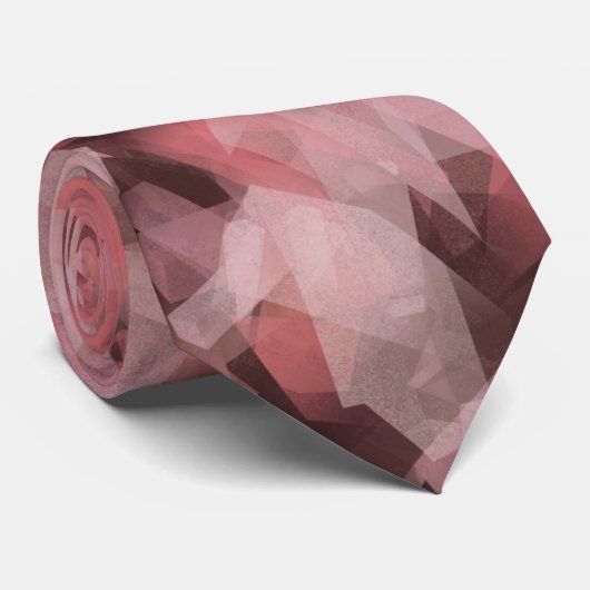 Black Gray Pink White Modern Geometric Abstract ネクタイ (ロール)