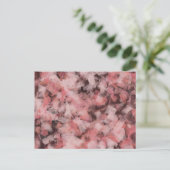 Black Gray Pink White Modern Geometric Abstract ポストカード (スタンド正面)