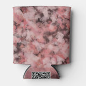 Black Gray Pink White Modern Geometric Abstract 缶クーラー (正面)