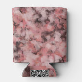 Black Gray Pink White Modern Geometric Abstract 缶クーラー (裏面)