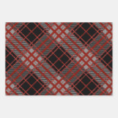 BLACK GRAY RED HALLOWEEN GIRLS FLOWERS COFFINS ラッピングペーパーシート (正面3)