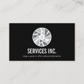 Black Gray Repairing servicesロゴプロフェッショナル 名刺 (正面)