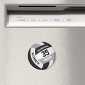 black gray school colors volleyball マグネット (インサイチュ (食洗機))