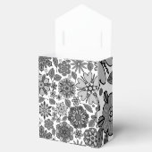 Black Gray White Retro Floral Art Seamless Pattern フェイバーボックス (オープン)