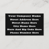 Black Gray White Retro Floral Art Seamless Pattern 名刺 (裏面)