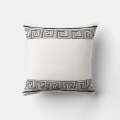 Black Grecian Frieze Pattern クッション (裏面)