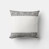 Black Grecian Frieze Pattern クッション (正面)