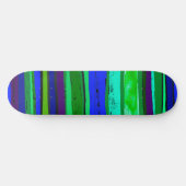 Black, green and blue stripes skateboard スケートボード (横)