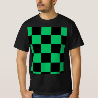 Black & Green Anime Style Pattern Tee Tシャツ