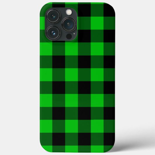 Black Green Check Case-Mate iPhoneケース (裏面)