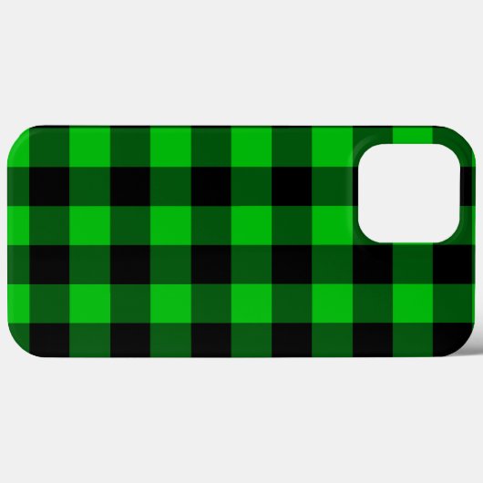 Black Green Check Case-Mate iPhoneケース (裏面 (横))