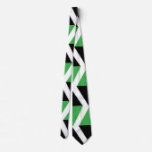 Black Green Chevron Stripe ネクタイ (裏面)