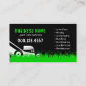 Black Green Grass Lawn Care Professional 名刺 (正面)