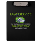 Black Green Lawn Care and Service Professional クリップボード (正面)