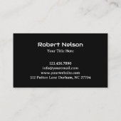 Black Green Modern Lawn Care Landscaping 名刺 (裏面)