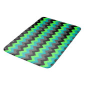 Black Green Ombre Chevrons Large Bath Mat バスマット (アングル)