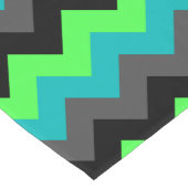 Black Green Ombre Chevrons Large Table Runner ロングテーブルランナー (コーナー)