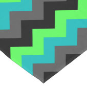 Black Green Ombre Chevrons Small Table Runner ショートテーブルランナー (コーナー)
