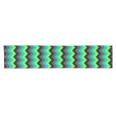 Black Green Ombre Chevrons Small Table Runner ショートテーブルランナー (横)