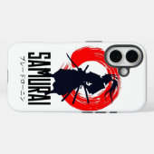 Black & Green Samurai Head – Custom IPHONE Case Case-Mate iPhoneケース (裏面 (横))