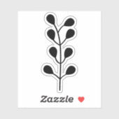 Black Greenery Branch Cutom Cut Transparent シール (シート)