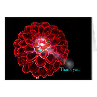 black greeting card Thank you