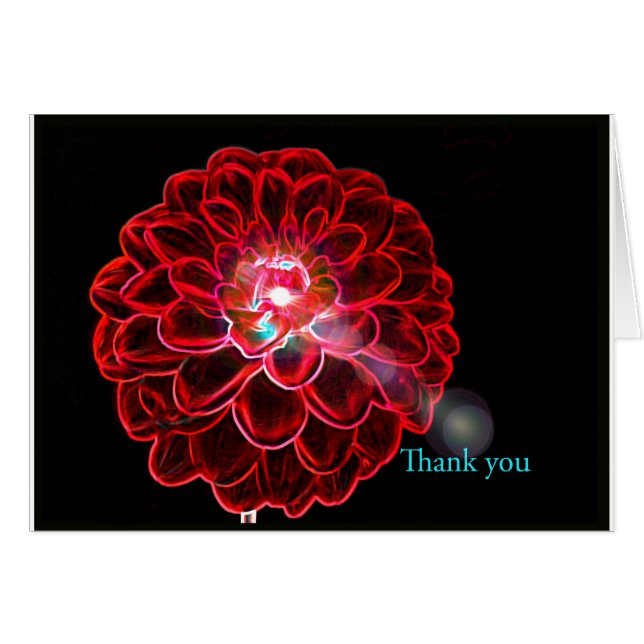 black greeting card Thank you (正面横)