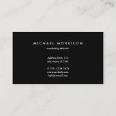 Black grey arrow geometric minimal modern design 名刺 (裏面)