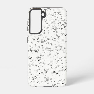 Black & Grey Hearts Phone Case Samsung Galaxy S21ケース