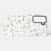 Black & Grey Hearts Phone Case Samsung Galaxyケース (裏面横)