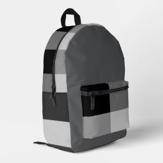 Black & Grey Pattern Backpack プリントバックパック