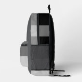 Black & Grey Pattern Backpack プリントバックパック (右)