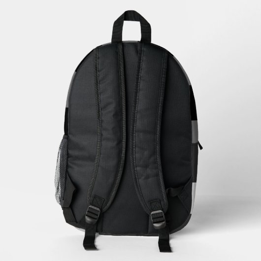 Black & Grey Pattern Backpack プリントバックパック (裏面)