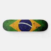 Black Grunge Brazil Flag スケートボード (横)
