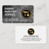 Black Grunge Layer Paint Brush 名刺 (正面/裏面)