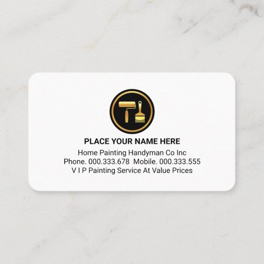 Black Grunge Layer Paint Brush 名刺 (裏面)