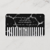 Black hair comb looking hairstylist 名刺 (裏面)