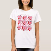Black Hair Love Valentine's Candy Heart Tee Tシャツ (正面)