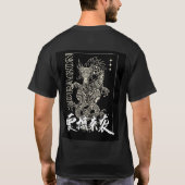 black half sleeves t-shirt with dragon design tシャツ (裏面)