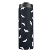 Black Halloween Bats Thermal Tumbler タンブラー (正面)