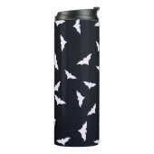 Black Halloween Bats Thermal Tumbler タンブラー (回転左)